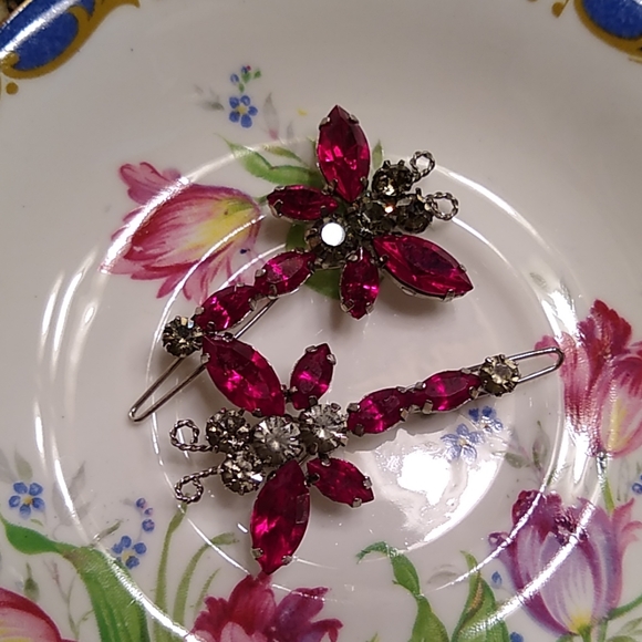 💕 🥰 rhinestone dragonfly hair clips - Picture 3 of 7
